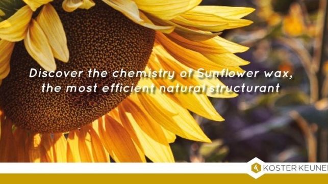 Upcycled Sunflower Wax: Eco-friendly gelling & structurising ingredient