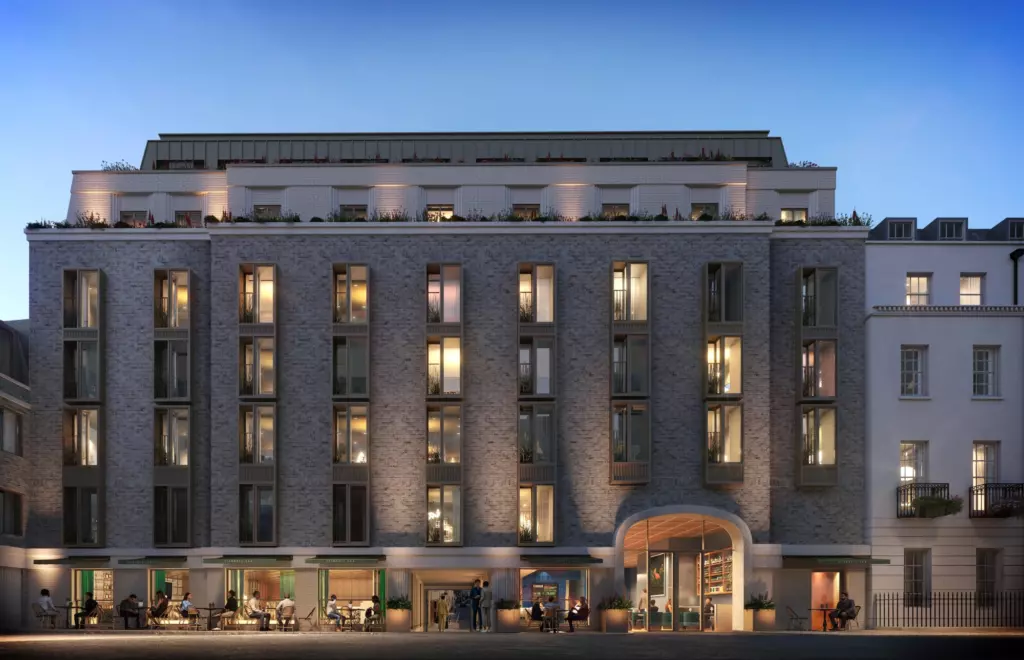 Hotel at dusk